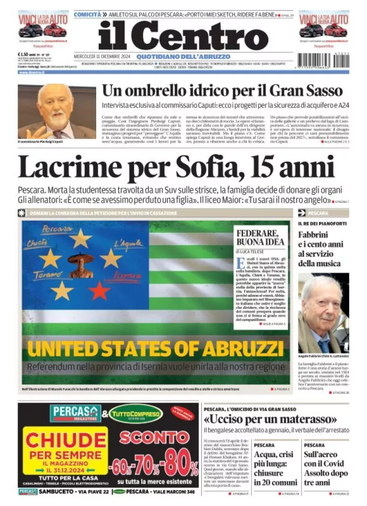 Prima-pagina-il centro-oggi-edizione-del-2024-12-11